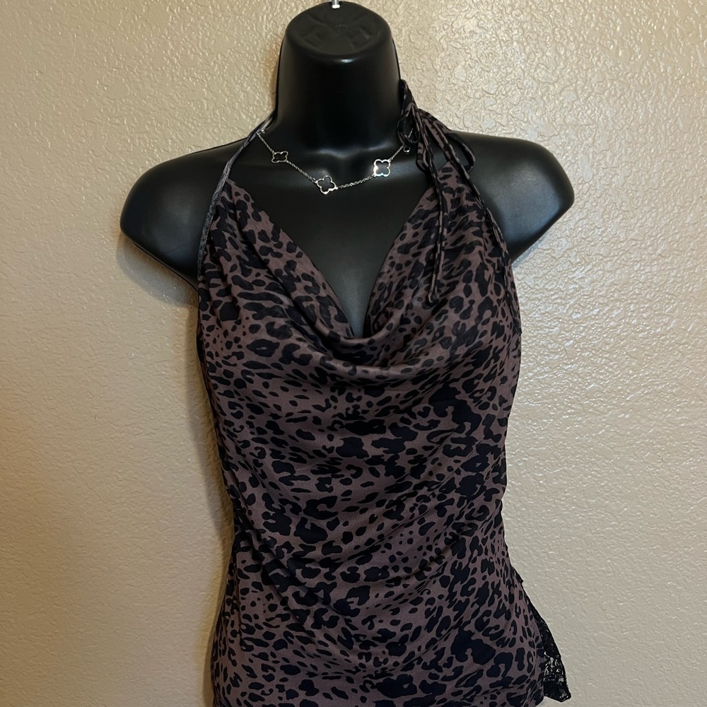 Leopard Print Halter Top